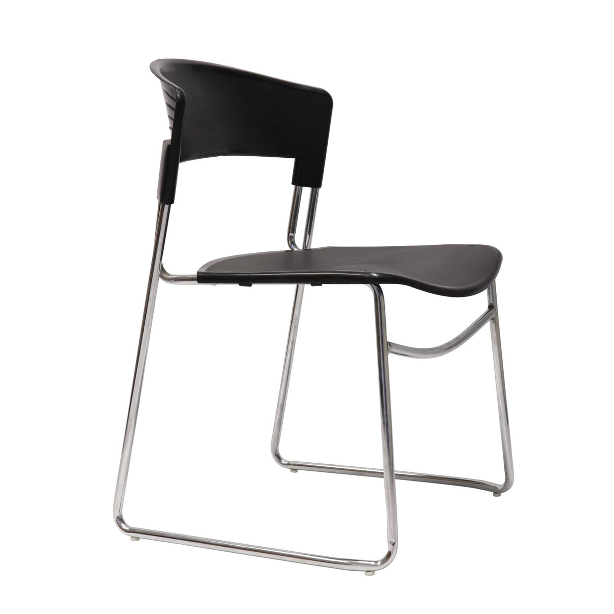 RL Zola Chrome Sled Base Stackable Visitor Chair