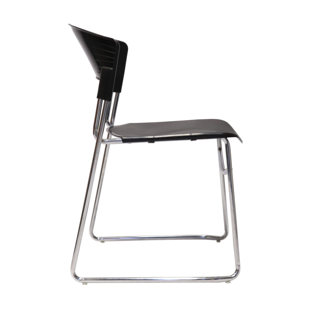 RL Zola Chrome Sled Base Stackable Visitor Chair