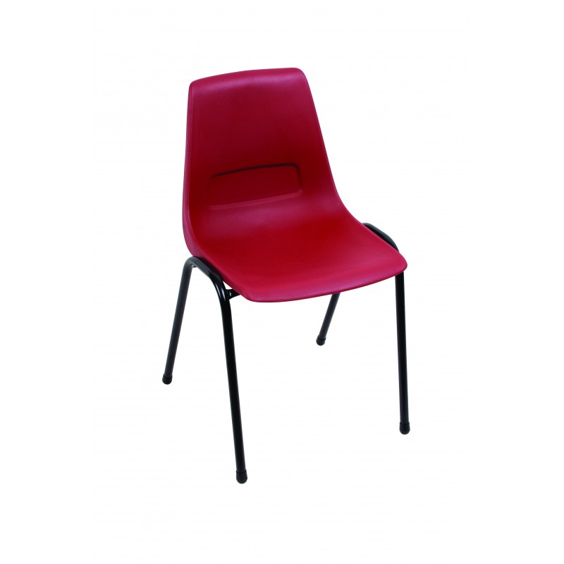 MA Shell Stackable Metal 4 Leg Visitor Chair