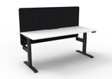 RL Boost Plus Motorized Height Adjustable Workstation with Black Eco Panel Screen