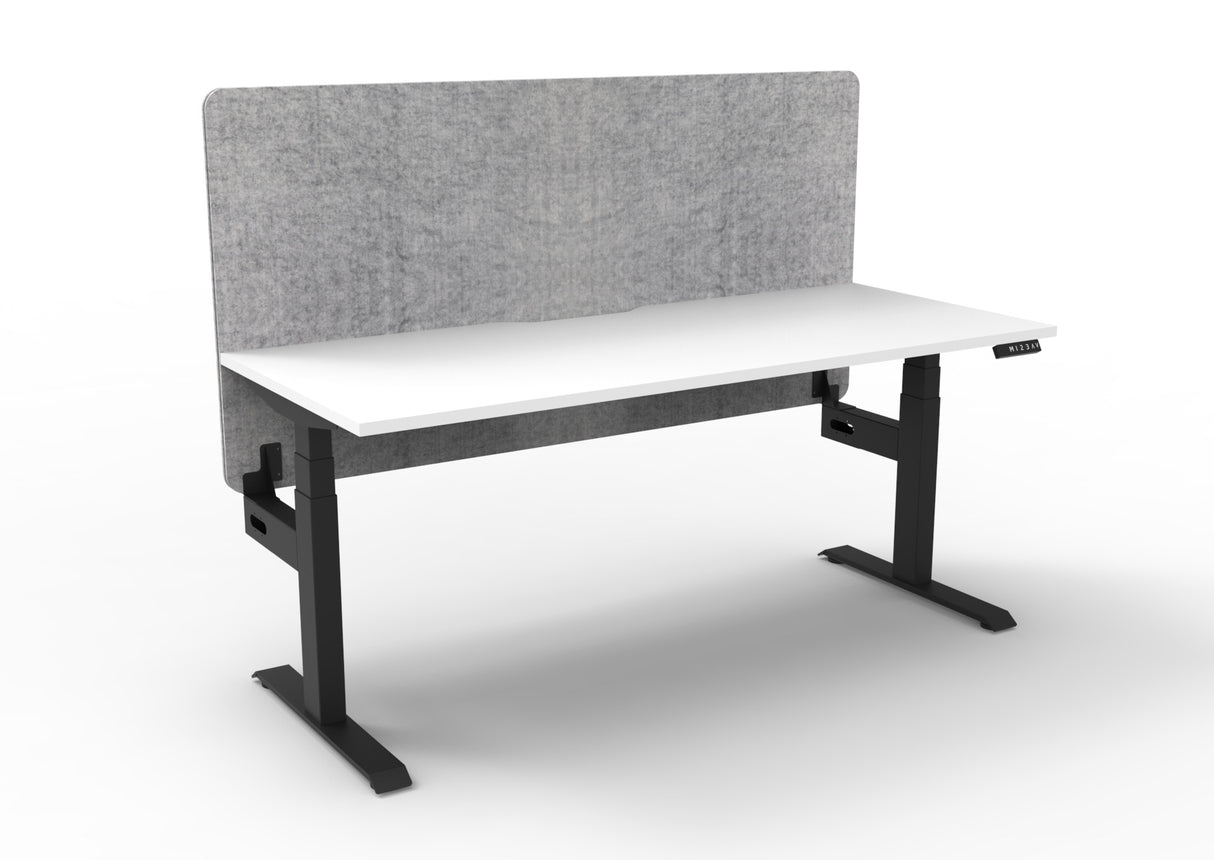 RL Boost Plus Motorized Height Adjustable Workstation with Grey Eco Panel Screen