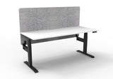 RL Boost Plus Motorized Height Adjustable Workstation with Grey Eco Panel Screen