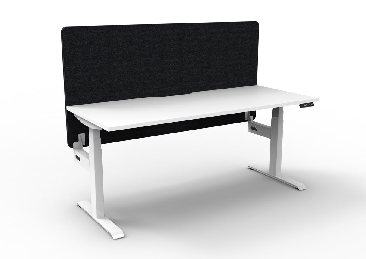RL Boost Plus Motorized Height Adjustable Workstation with Black Eco Panel Screen