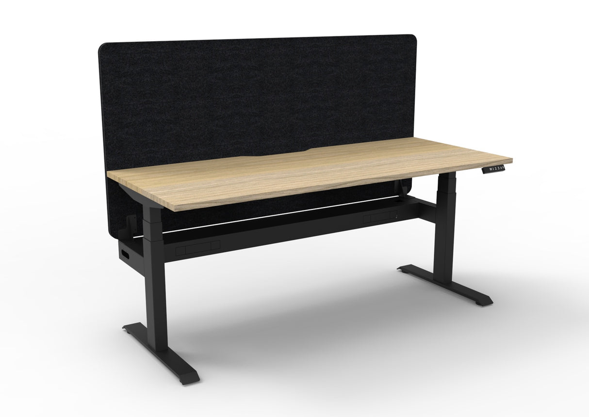 RL Boost Plus Motorized Height Adjustable Workstation with Black Eco Panel Screen