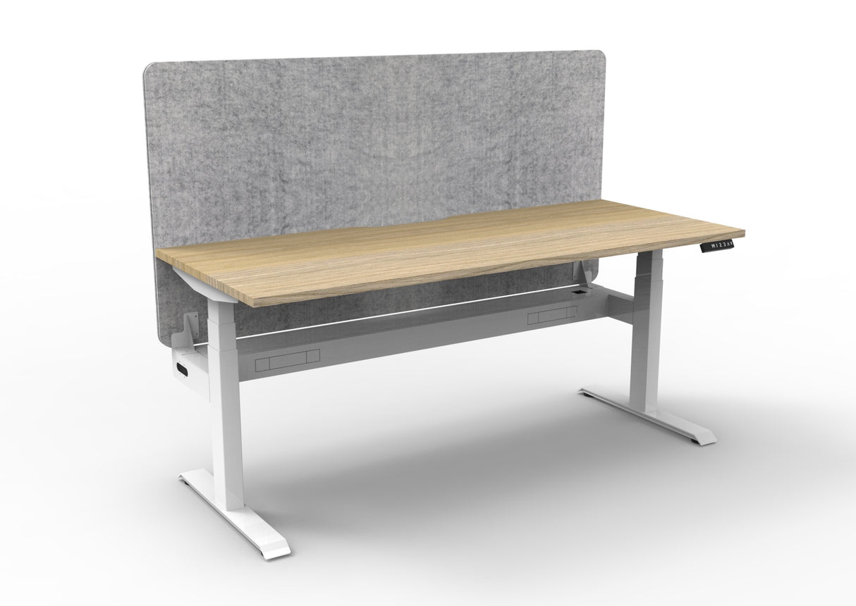 RL Boost Plus Motorized Height Adjustable Workstation with Grey Eco Panel Screen