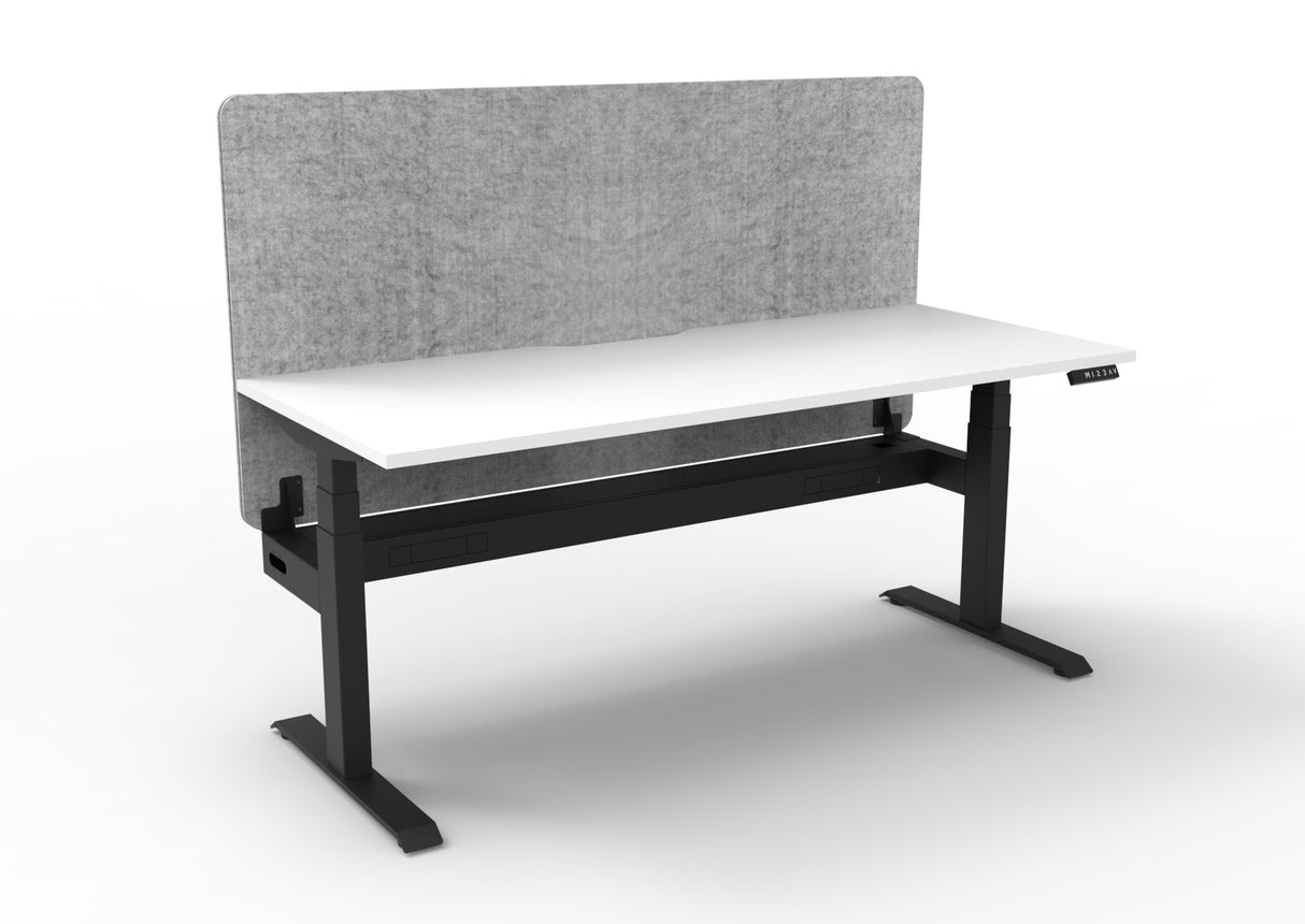 RL Boost Plus Motorized Height Adjustable Workstation with Grey Eco Panel Screen