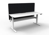 RL Boost Plus Motorized Height Adjustable Workstation with Black Eco Panel Screen