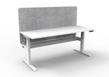 RL Boost Plus Motorized Height Adjustable Workstation with Grey Eco Panel Screen