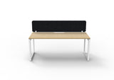 RL Infinity Loop Leg Single Sided Workstation with Black Eco Panel Screen