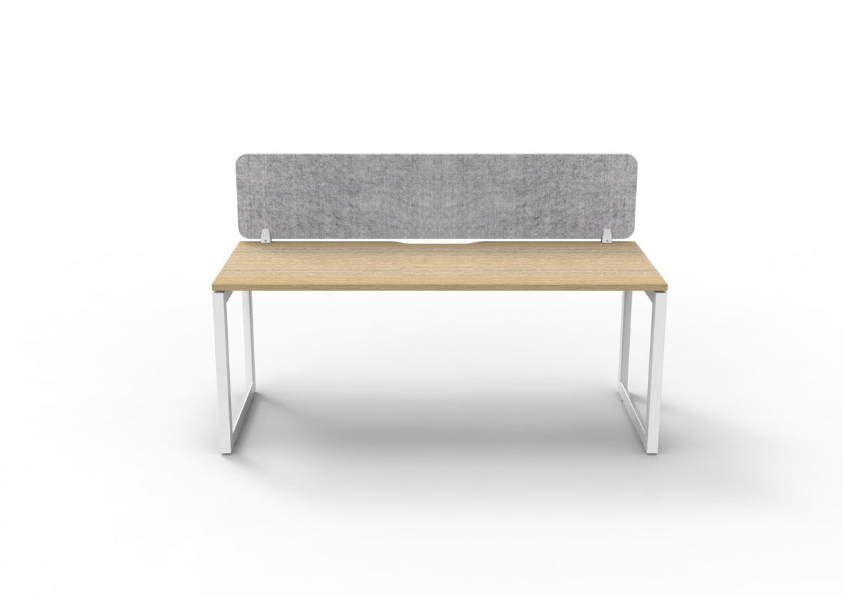RL Infinity Loop Leg Single Sided Workstation with Grey Eco Panel Screen
