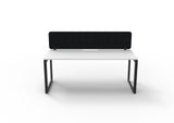 RL Infinity Loop Leg Single Sided Workstation with Black Eco Panel Screen