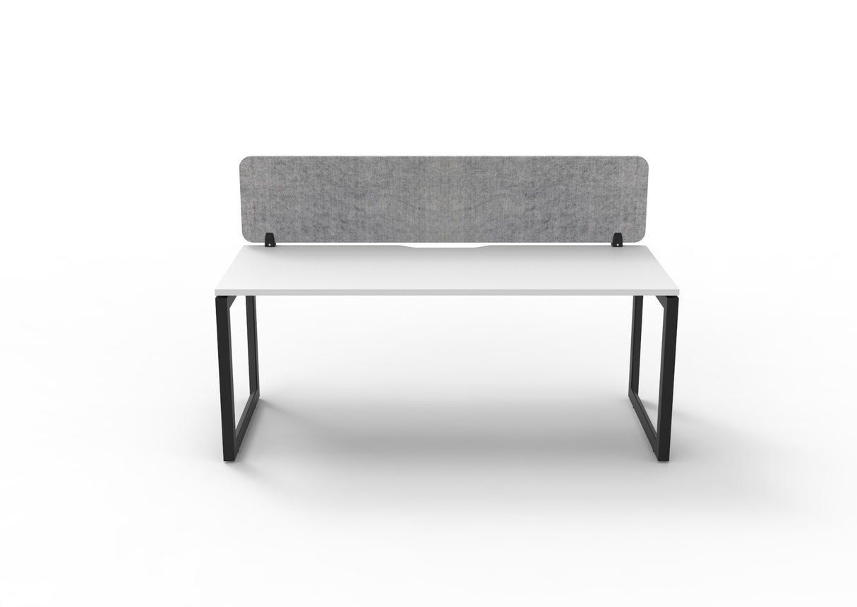 RL Infinity Loop Leg Single Sided Workstation with Grey Eco Panel Screen