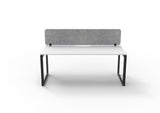 RL Infinity Loop Leg Single Sided Workstation with Grey Eco Panel Screen