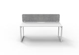 RL Infinity Loop Leg Single Sided Workstation with Grey Eco Panel Screen