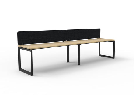 RL Infinity Loop Leg Single Sided Workstation with Black Eco Panel Screen