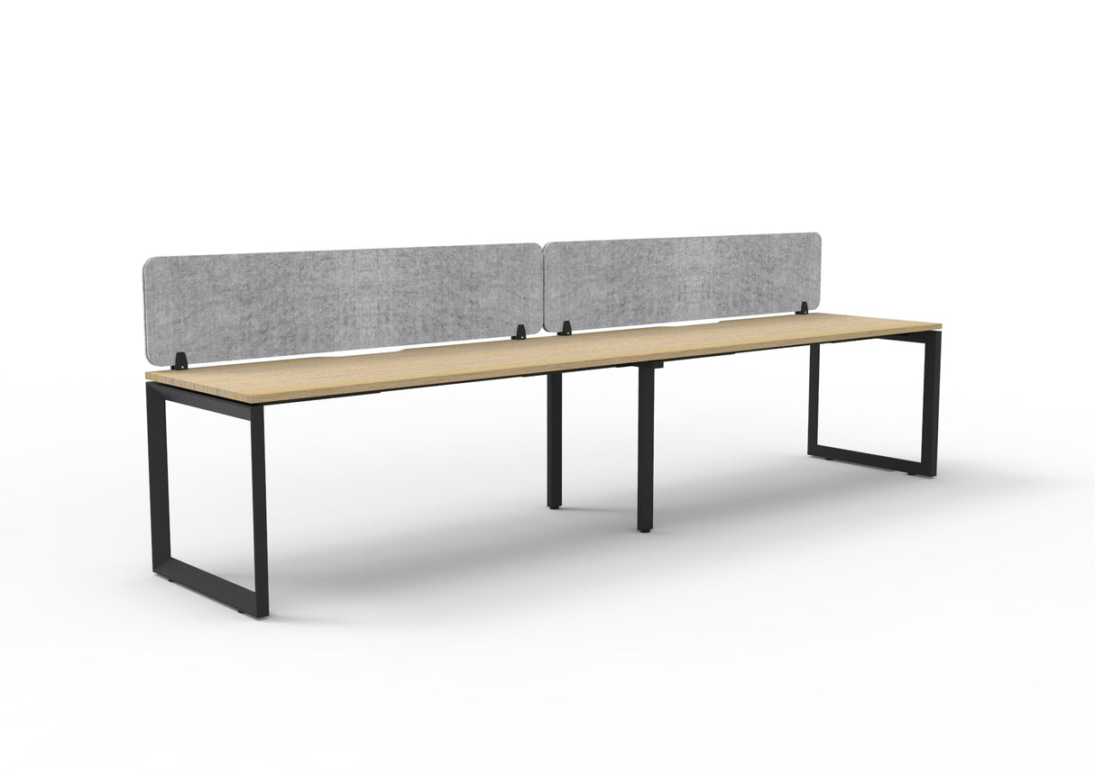 RL Infinity Loop Leg Single Sided Workstation with Grey Eco Panel Screen