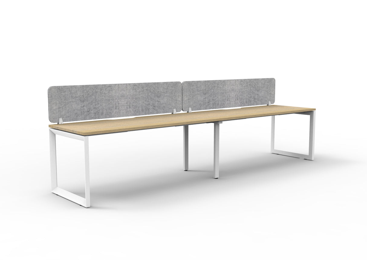 RL Infinity Loop Leg Single Sided Workstation with Grey Eco Panel Screen