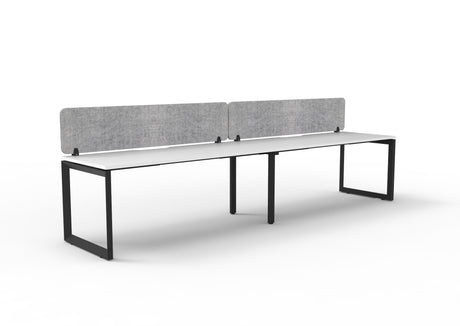 RL Infinity Loop Leg Single Sided Workstation with Grey Eco Panel Screen