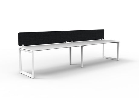 RL Infinity Loop Leg Single Sided Workstation with Black Eco Panel Screen