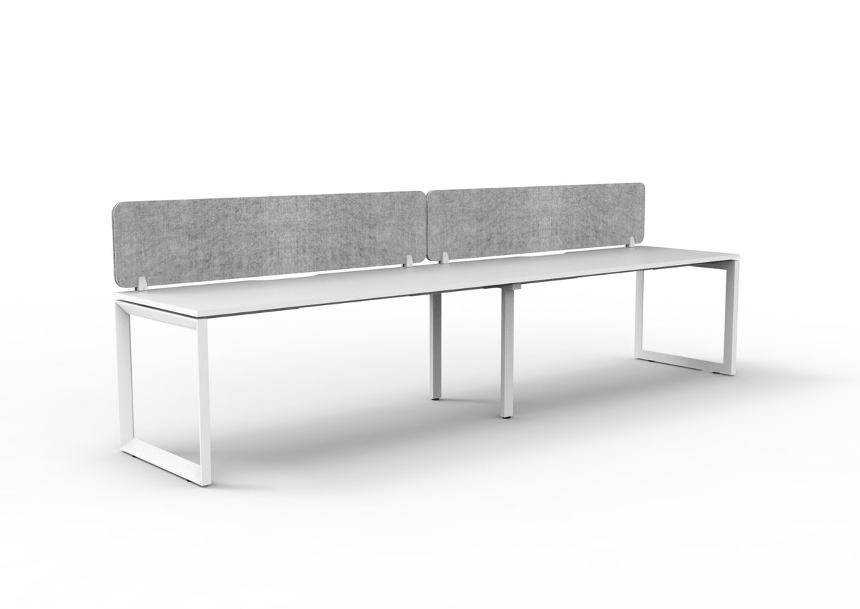 RL Infinity Loop Leg Single Sided Workstation with Grey Eco Panel Screen