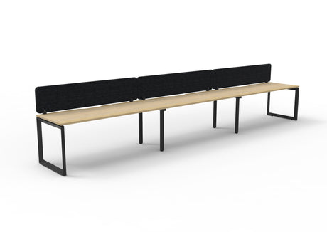 RL Infinity Loop Leg Single Sided Workstation with Black Eco Panel Screen