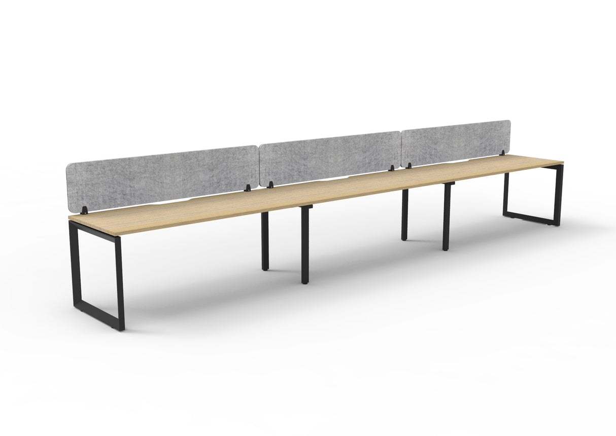 RL Infinity Loop Leg Single Sided Workstation with Grey Eco Panel Screen