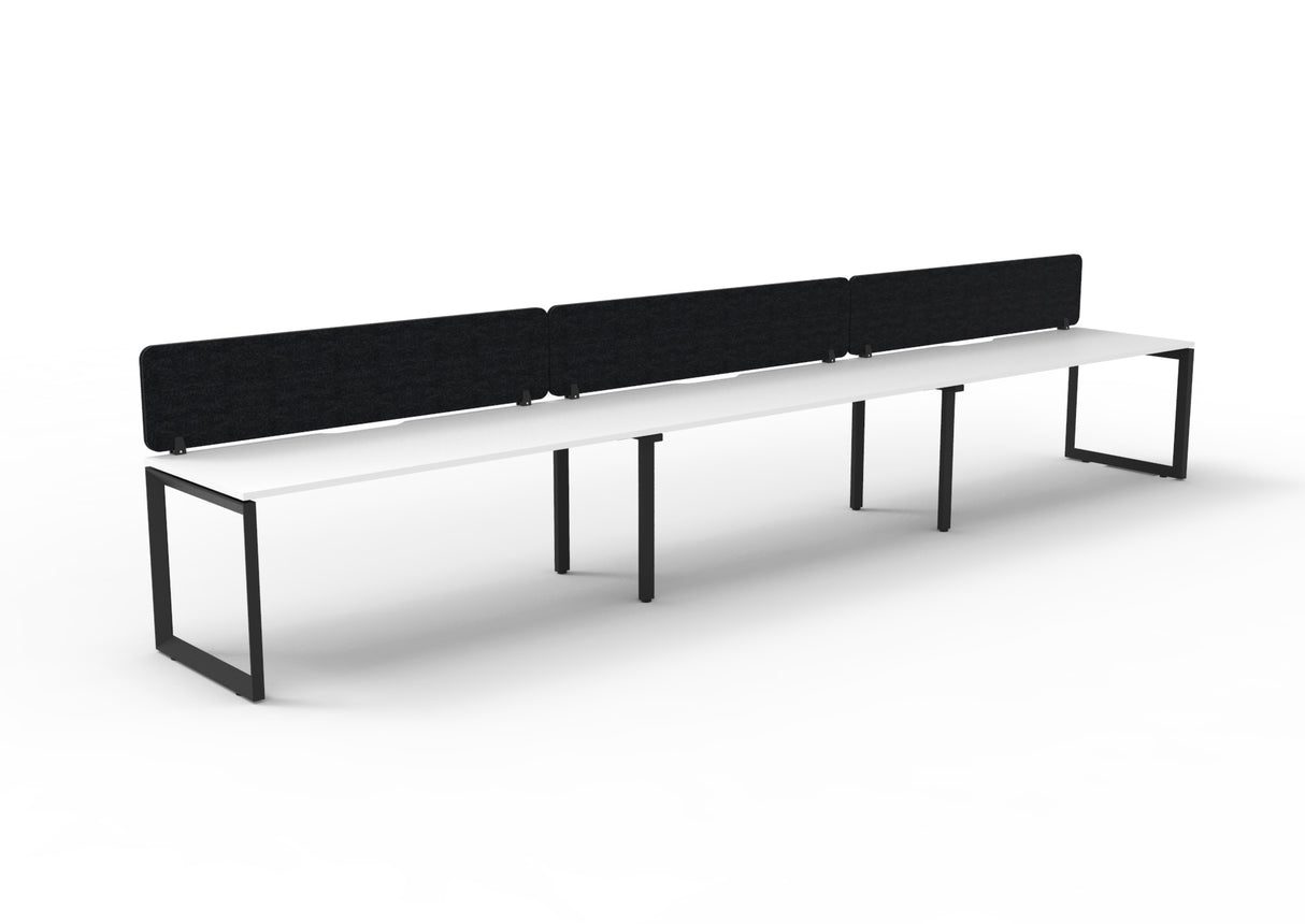 RL Infinity Loop Leg Single Sided Workstation with Black Eco Panel Screen