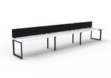 RL Infinity Loop Leg Single Sided Workstation with Black Eco Panel Screen
