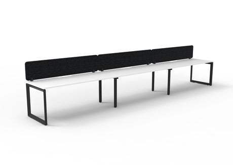 RL Infinity Loop Leg Single Sided Workstation with Black Eco Panel Screen