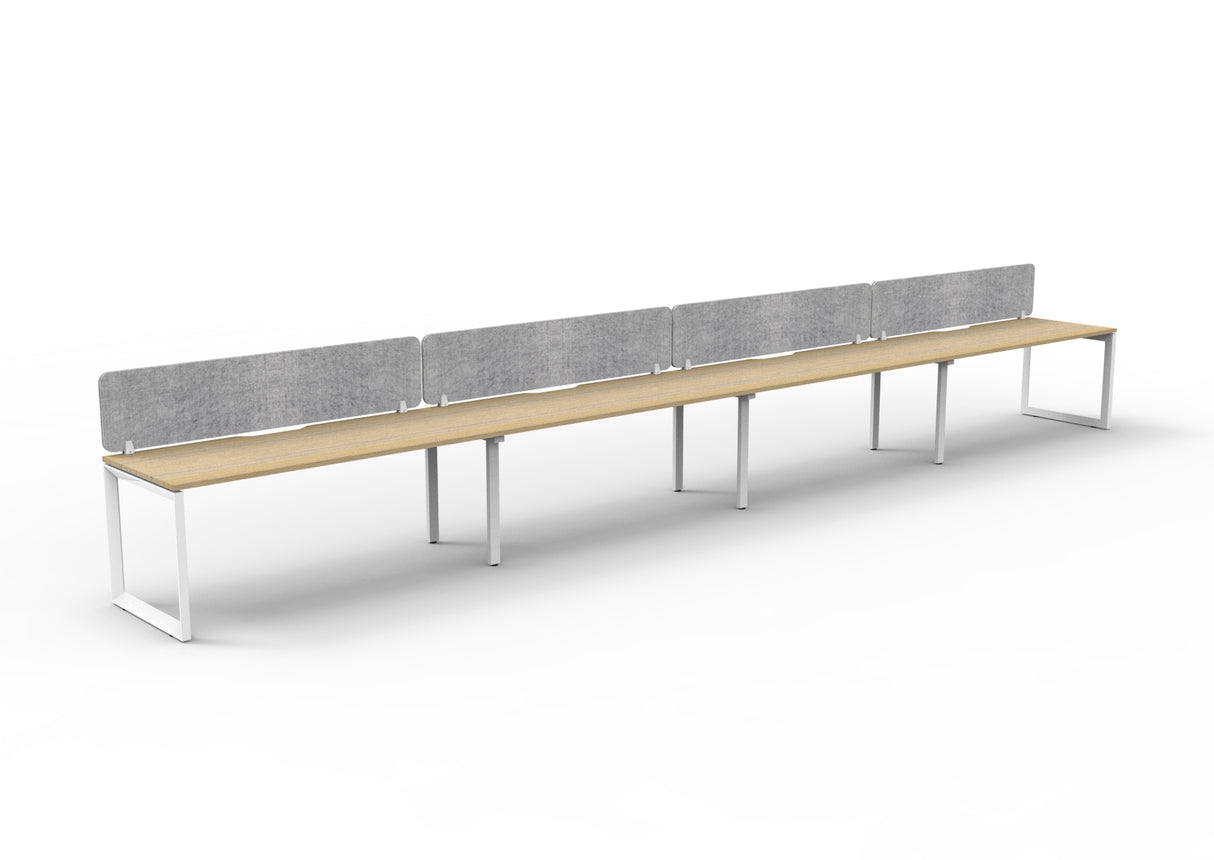 RL Infinity Loop Leg Single Sided Workstation with Grey Eco Panel Screen