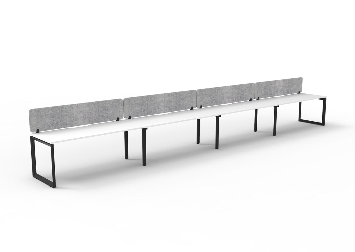 RL Infinity Loop Leg Single Sided Workstation with Grey Eco Panel Screen