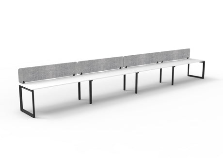 RL Infinity Loop Leg Single Sided Workstation with Grey Eco Panel Screen