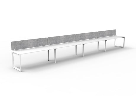 RL Infinity Loop Leg Single Sided Workstation with Grey Eco Panel Screen