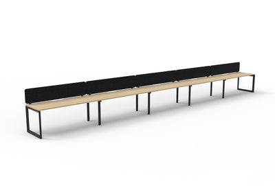 RL Infinity Loop Leg Single Sided Workstation with Black Eco Panel Screen