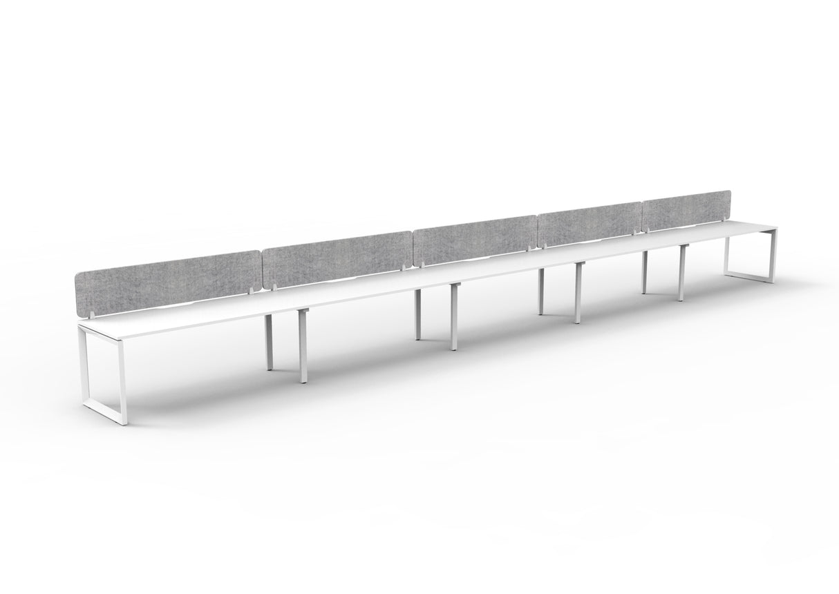 RL Infinity Loop Leg Single Sided Workstation with Grey Eco Panel Screen