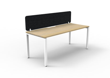 RL Infinity Profile Leg Single Sided Workstation with Black Eco Panel Screen