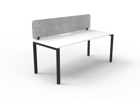 RL Infinity Profile Leg Single Sided Workstation with Grey Eco Panel Screen
