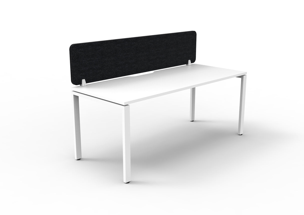 RL Infinity Profile Leg Single Sided Workstation with Black Eco Panel Screen