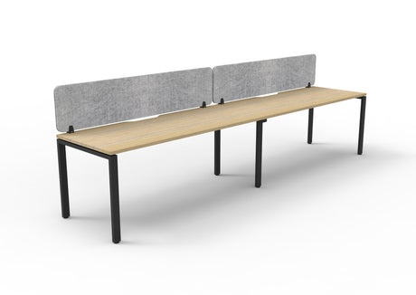 RL Infinity Profile Leg Single Sided Workstation with Grey Eco Panel Screen