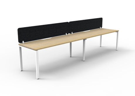 RL Infinity Profile Leg Single Sided Workstation with Black Eco Panel Screen