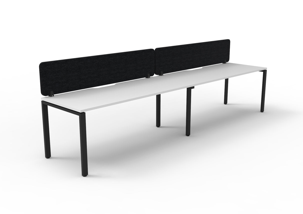 RL Infinity Profile Leg Single Sided Workstation with Black Eco Panel Screen