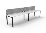 RL Infinity Profile Leg Single Sided Workstation with Grey Eco Panel Screen