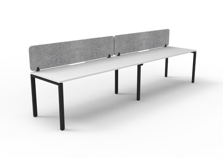 RL Infinity Profile Leg Single Sided Workstation with Grey Eco Panel Screen