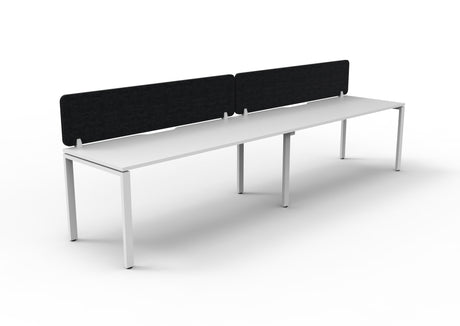 RL Infinity Profile Leg Single Sided Workstation with Black Eco Panel Screen
