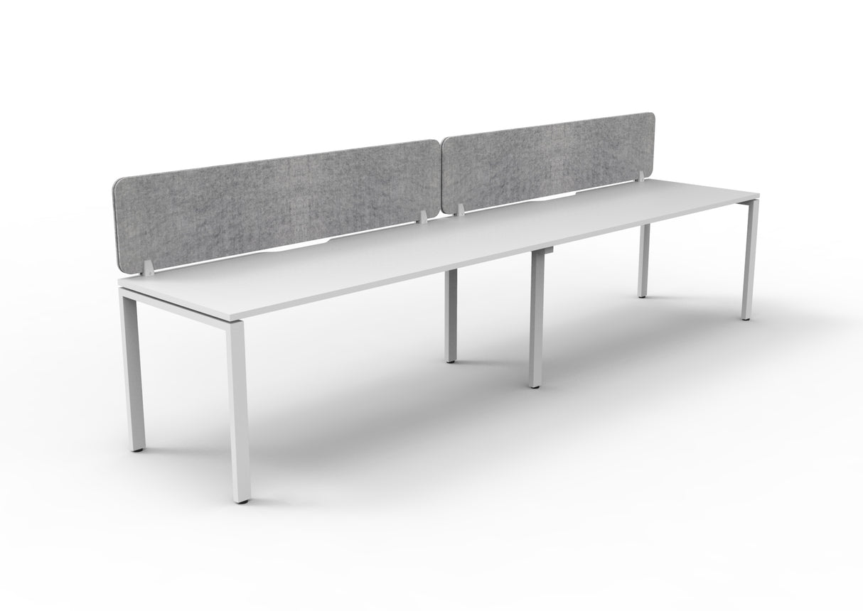 RL Infinity Profile Leg Single Sided Workstation with Grey Eco Panel Screen