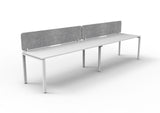 RL Infinity Profile Leg Single Sided Workstation with Grey Eco Panel Screen