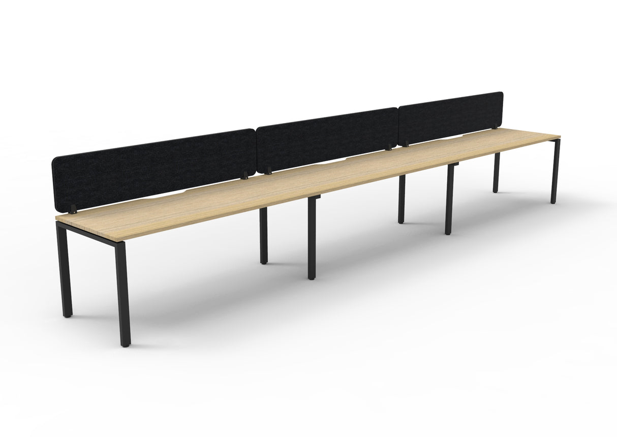 RL Infinity Profile Leg Single Sided Workstation with Black Eco Panel Screen