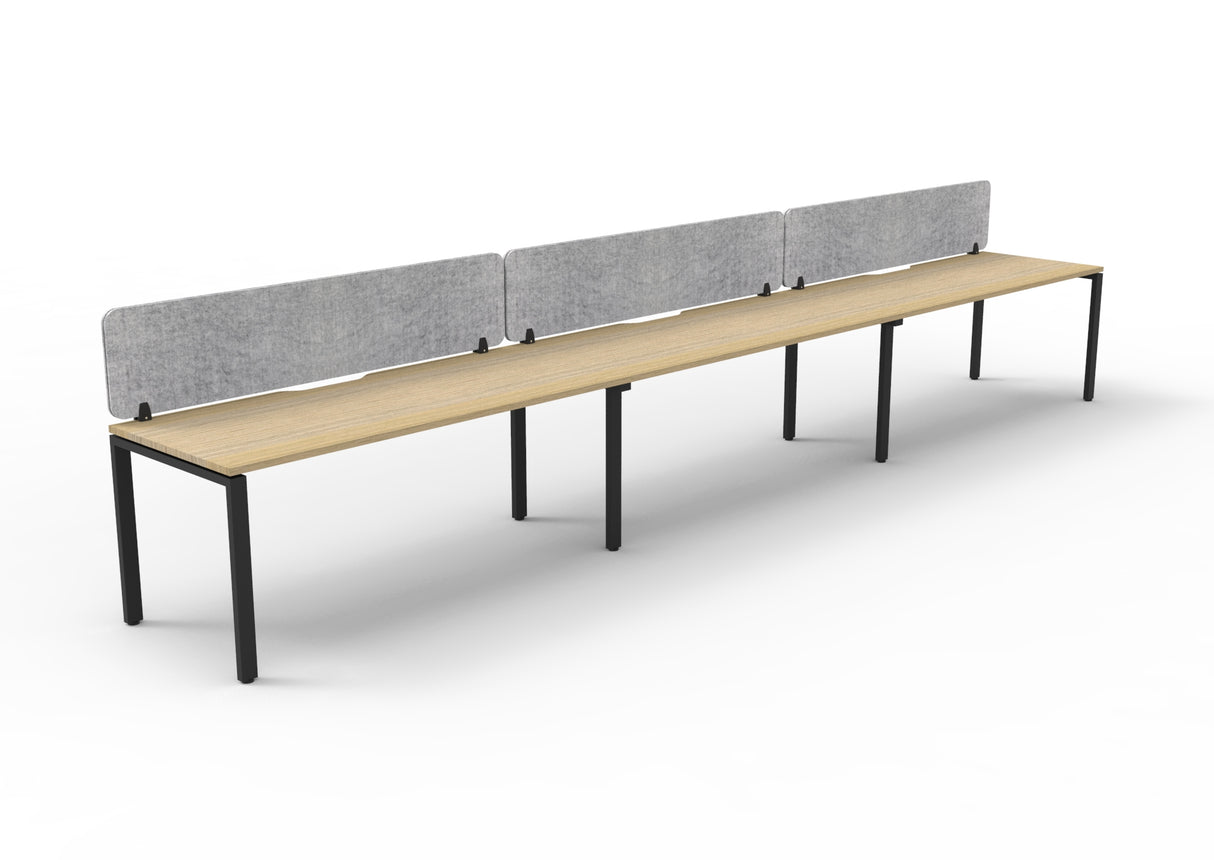 RL Infinity Profile Leg Single Sided Workstation with Grey Eco Panel Screen