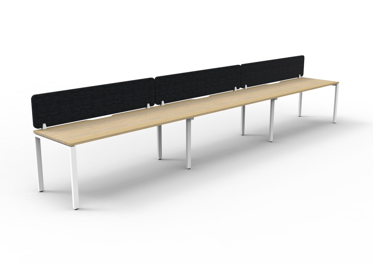 RL Infinity Profile Leg Single Sided Workstation with Black Eco Panel Screen