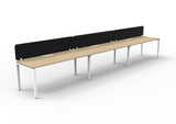 RL Infinity Profile Leg Single Sided Workstation with Black Eco Panel Screen
